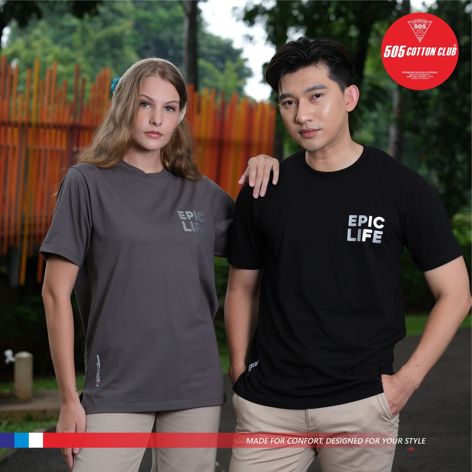 T-Shirt Cotton Enzim  Epic Life