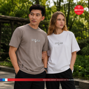 T-Shirt Cotton Enzim "Speak"