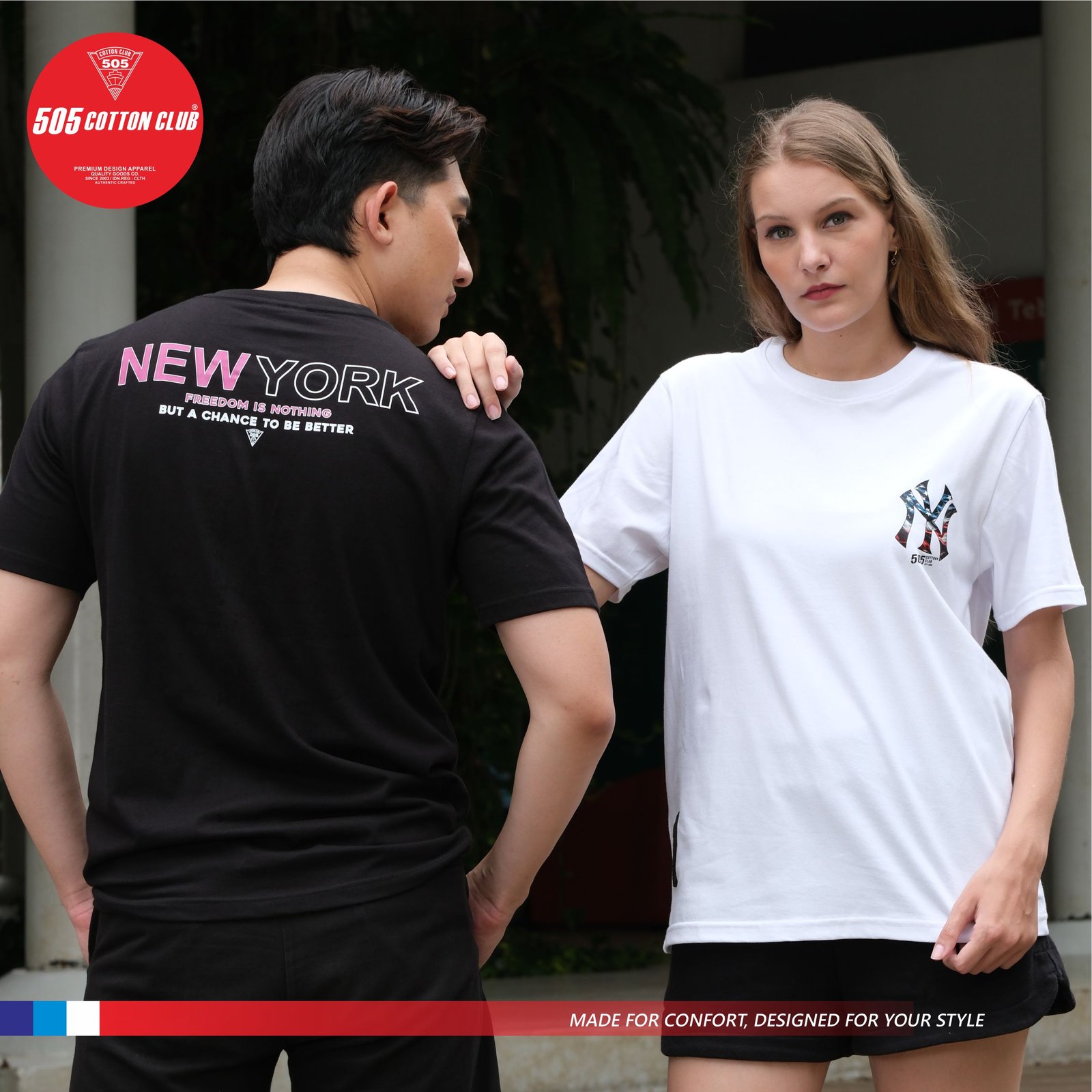 505 Tshirt Kaos Lengan Pendek New York Flag