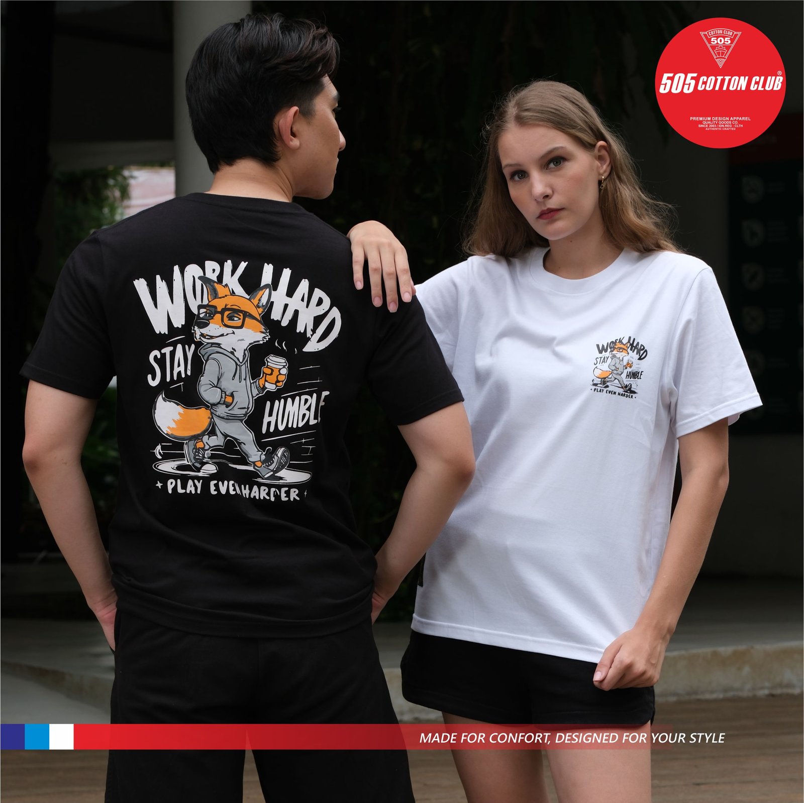 T-Shirt Cotton Combad 20s Grafis Tupai