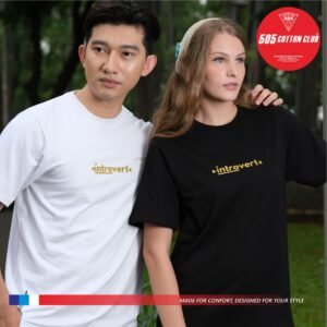 Kaos Reguler Fit Cotton Enzim "Introvert"